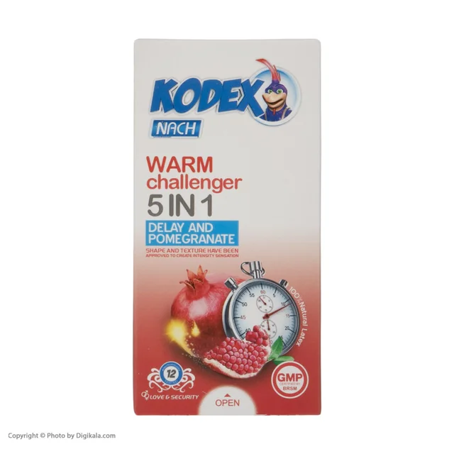 کاندوم کدکس مدل Warm Challenger 5in1 بسته 12 عددی 102859358