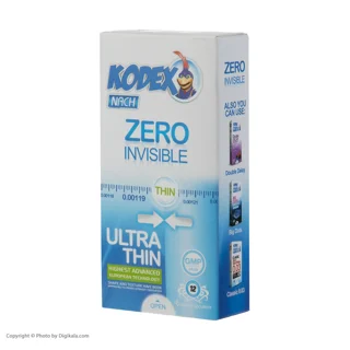 کاندوم کدکس مدل Zero Invisible بسته 12 عددی 102859176