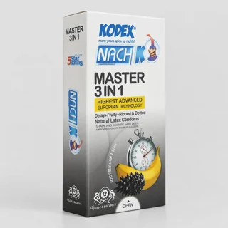 کاندوم تاخیری کدکس مدل Master 3 In 1 بسته 12 عددی 102859163