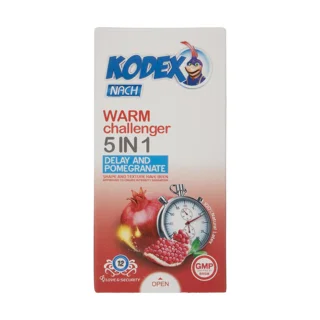 کاندوم کدکس مدل Warm Challenger 5in1 بسته 12 عددی 102859356