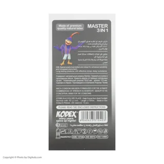 کاندوم تاخیری کدکس مدل Master 3 In 1 بسته 12 عددی 102859169