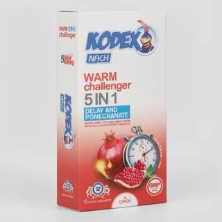 کاندوم کدکس مدل Warm Challenger 5in1 بسته 12 عددی 102859355